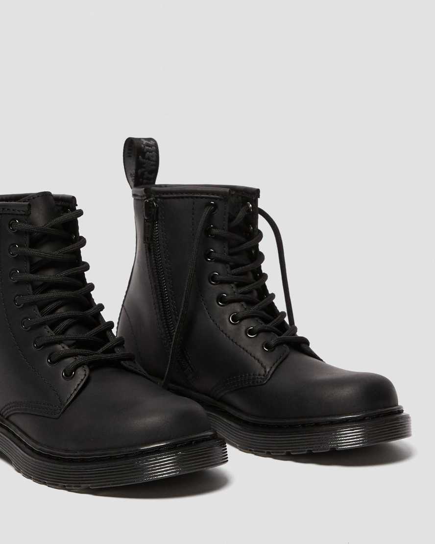 stivali casual dr. martens 1460 in pelliccia sintetica neri per bambini