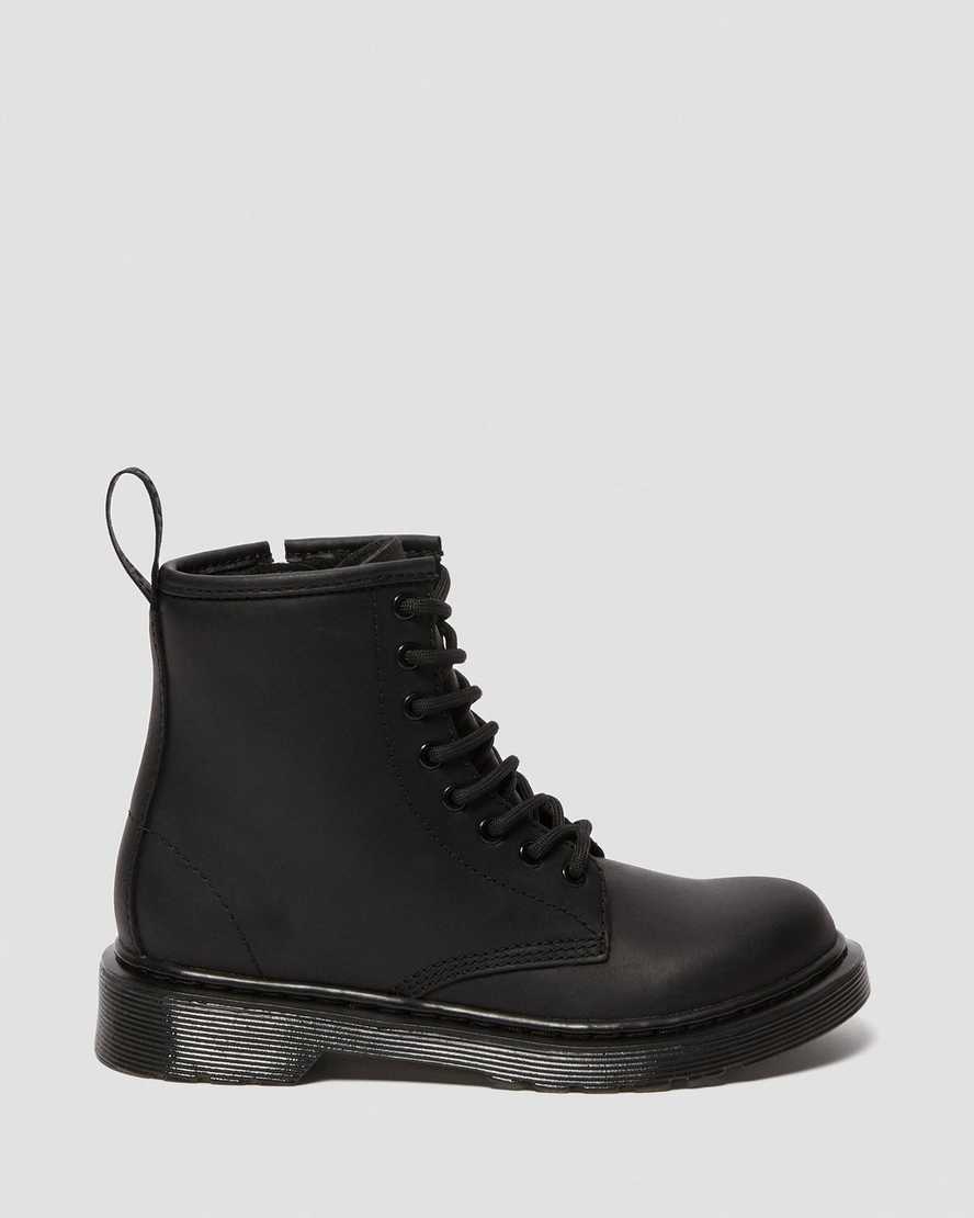 stivali casual dr. martens 1460 in pelliccia sintetica neri per bambini