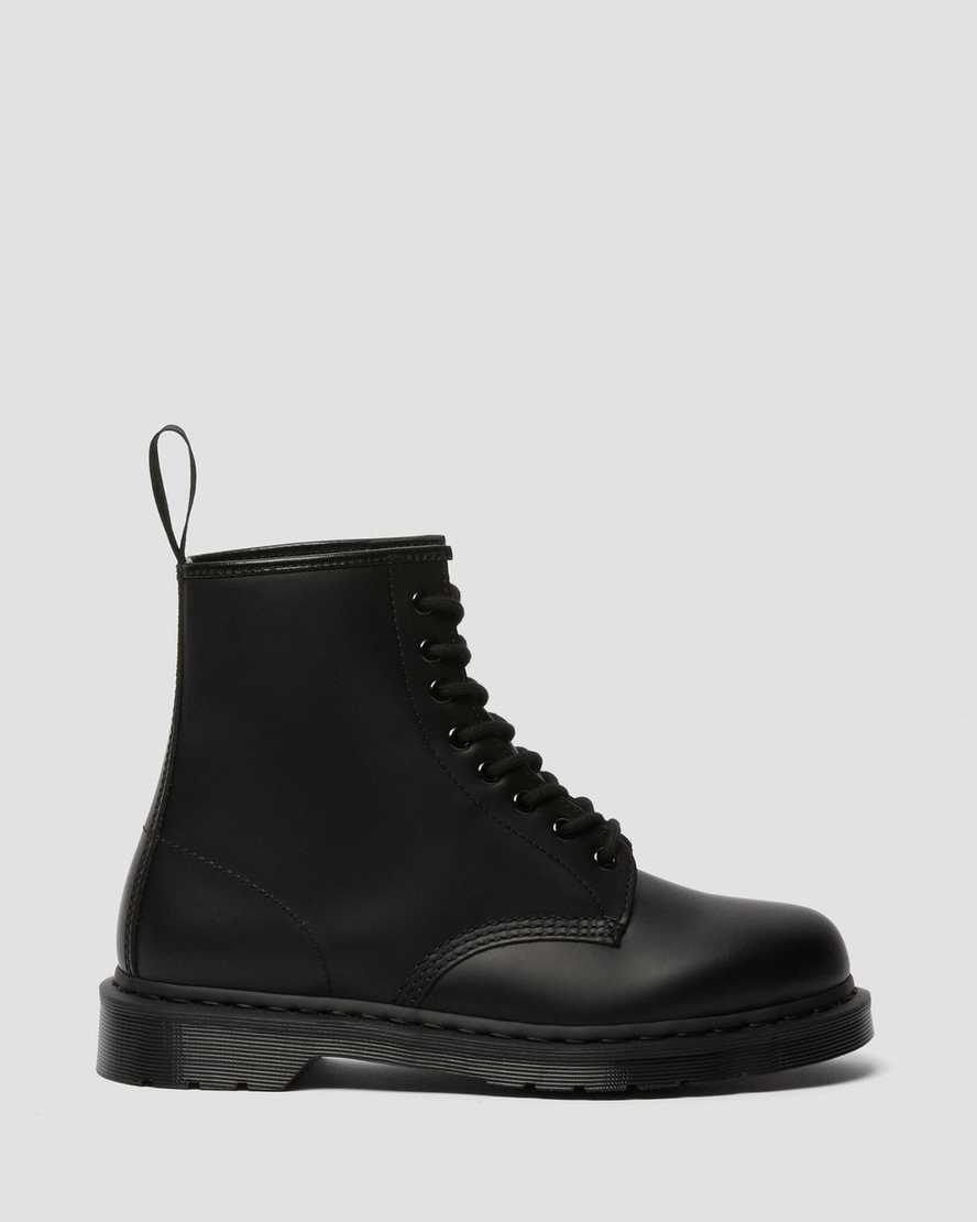 stivali con lacci da uomo dr martens 1460 mono smooth neri