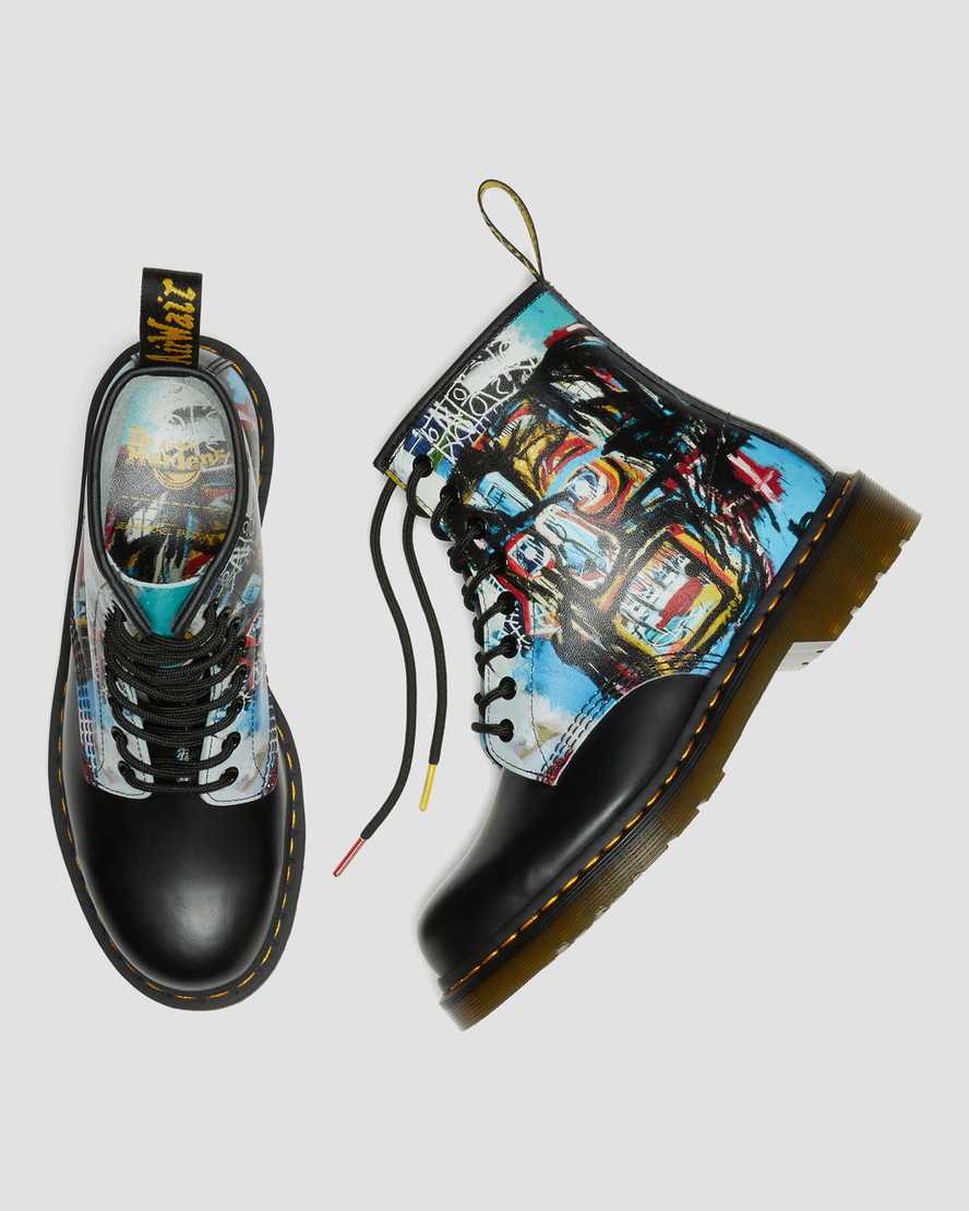 stivali con lacci da uomo dr martens 1460 basquiat neri