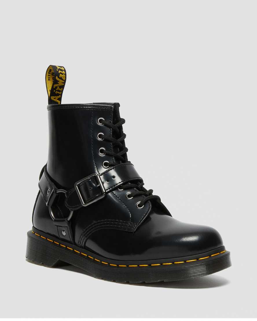 stivali con lacci da uomo dr martens 1460 harness neri