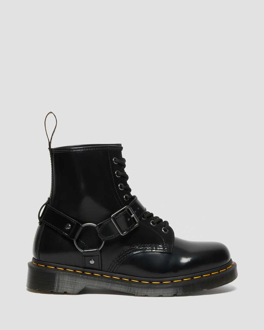 stivali con lacci da uomo dr martens 1460 harness neri