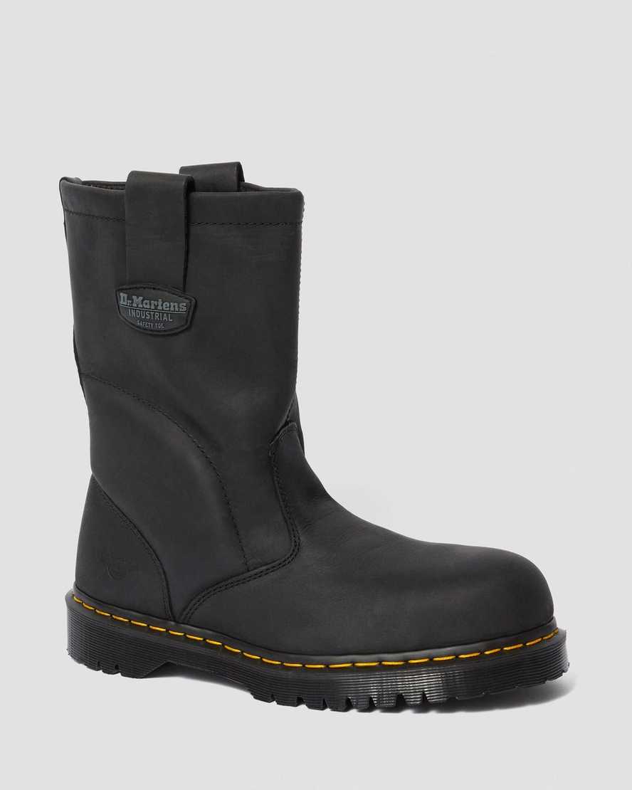 stivali da lavoro da uomo dr. martens 2295 extra wide greasy slip on neri