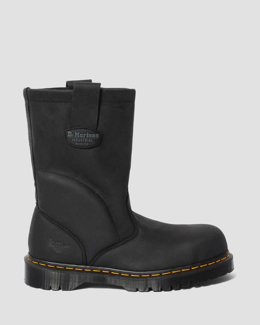 stivali da lavoro da uomo dr. martens 2295 extra wide greasy slip on neri