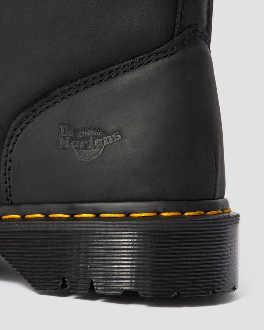 stivali da lavoro da uomo dr. martens 2295 extra wide greasy slip on neri