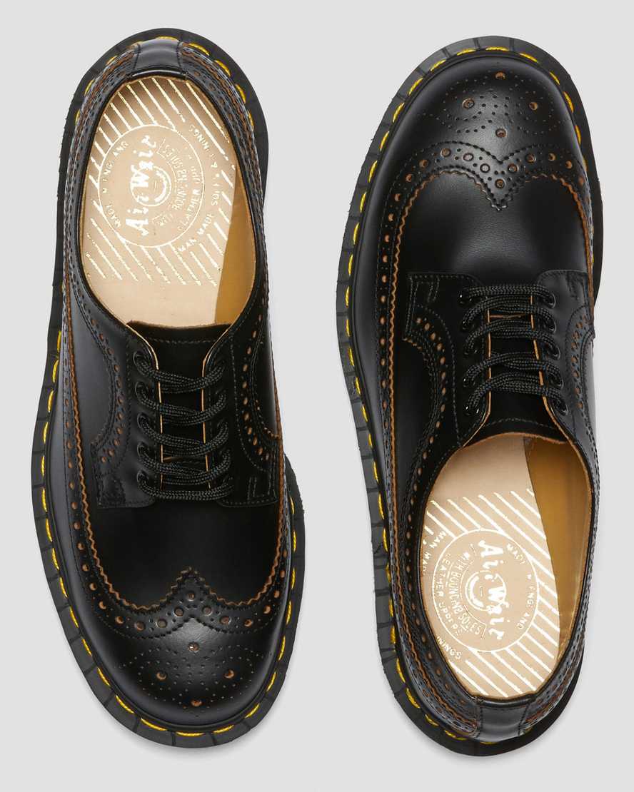 scarpe brogue da uomo dr martens 3989 vintage made in england nere