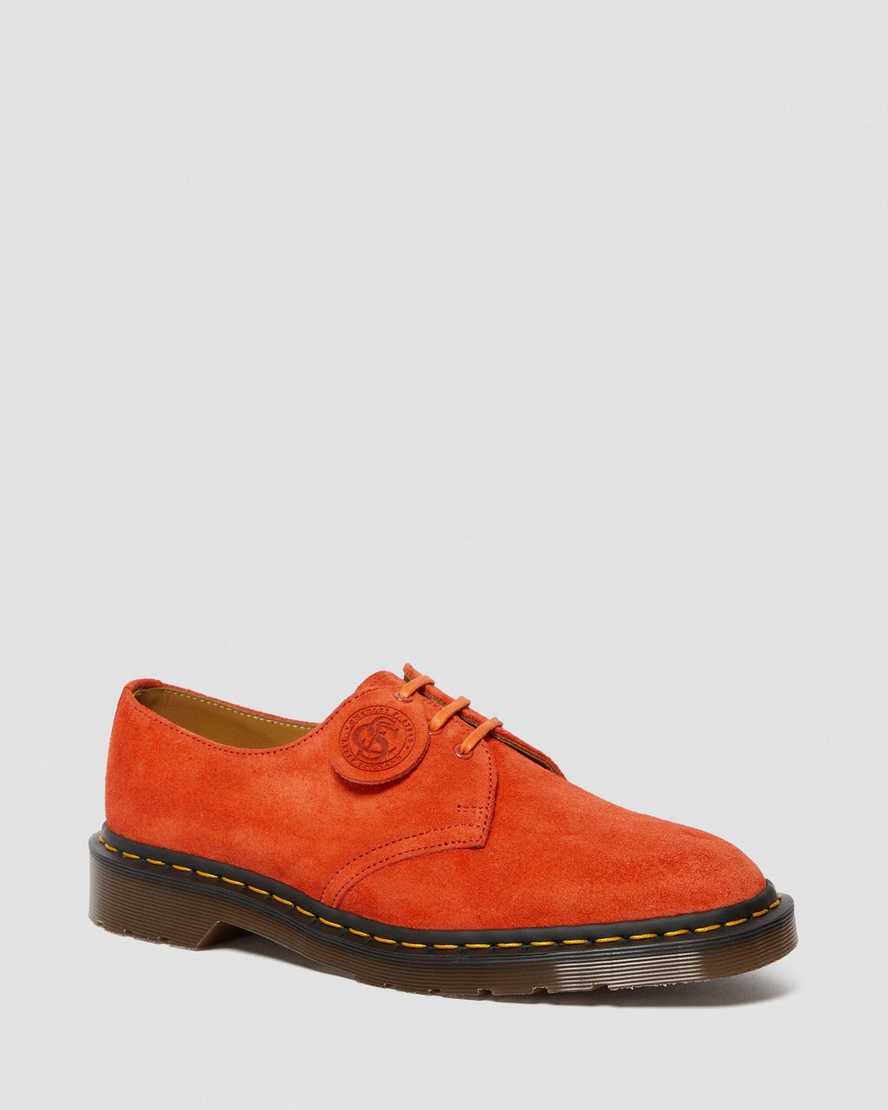 scarpe oxford da uomo dr martens 1461 made in england color arancio