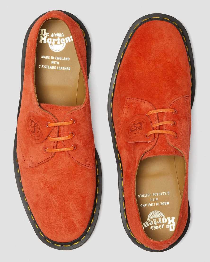 scarpe oxford da uomo dr martens 1461 made in england color arancio