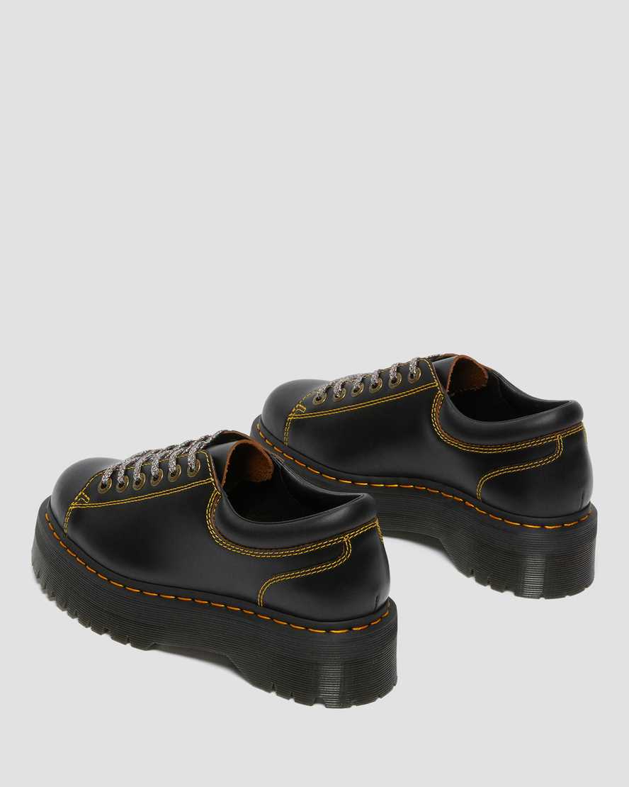 scarpe con plateau da uomo dr martens collier nere con lacci fino alla punta