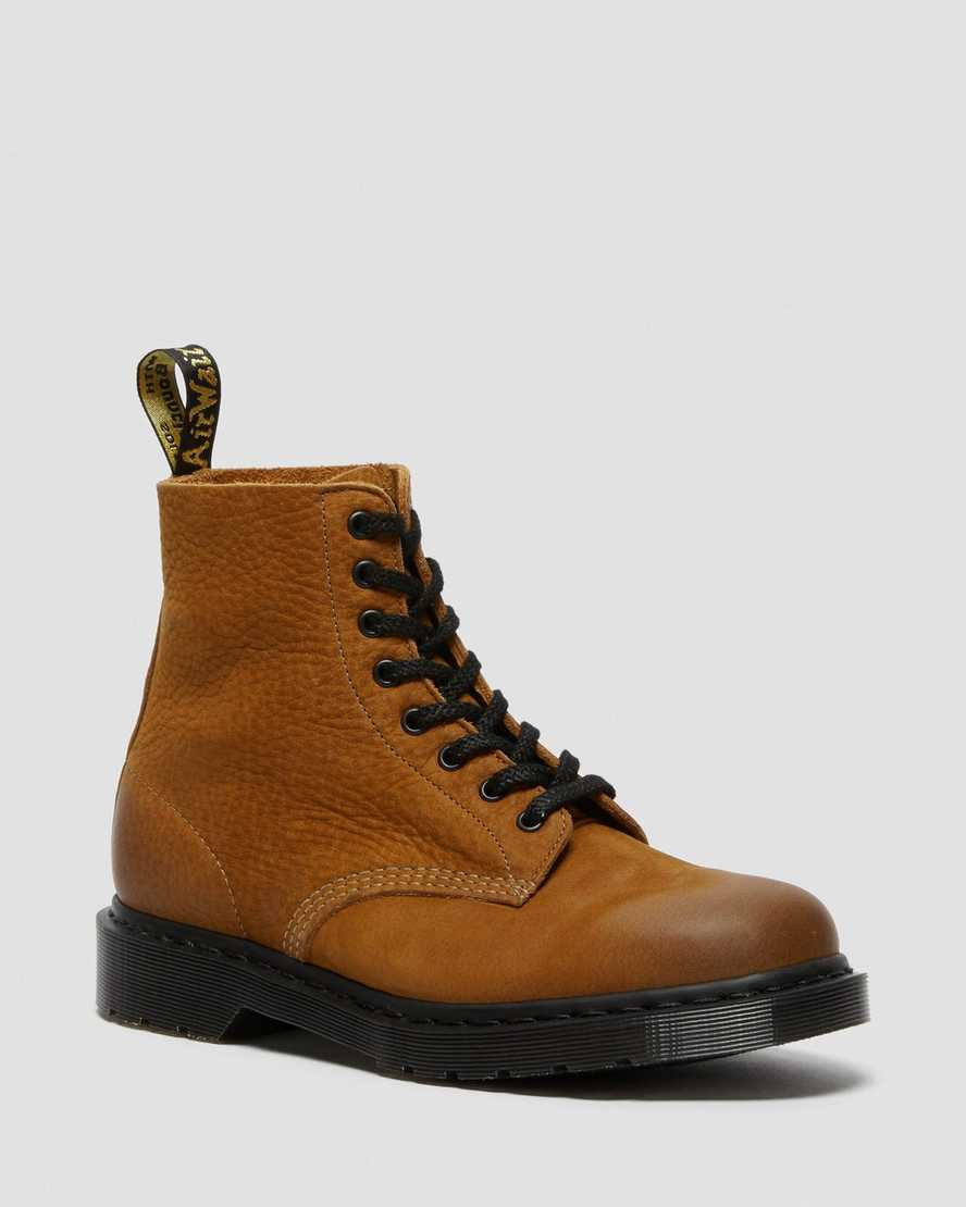 stivali casual da donna dr martens 1460 pascal realizzati in inghilterra color cuoio