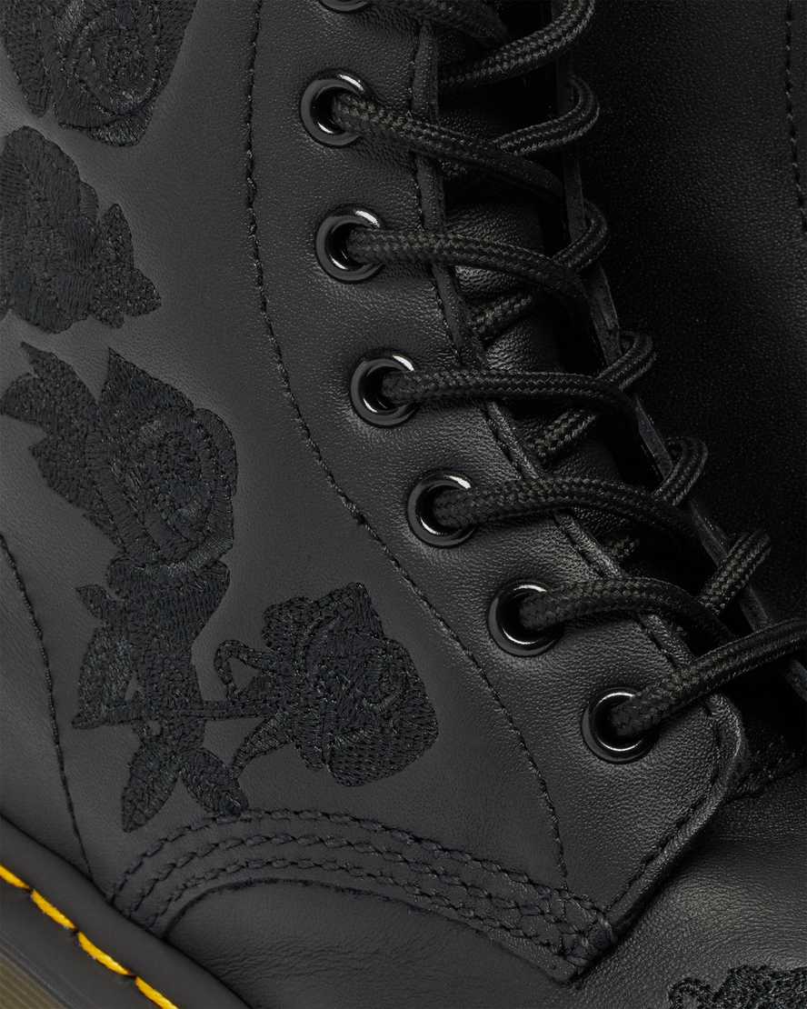 stivali casual da donna dr martens 1460 vonda mono floral neri