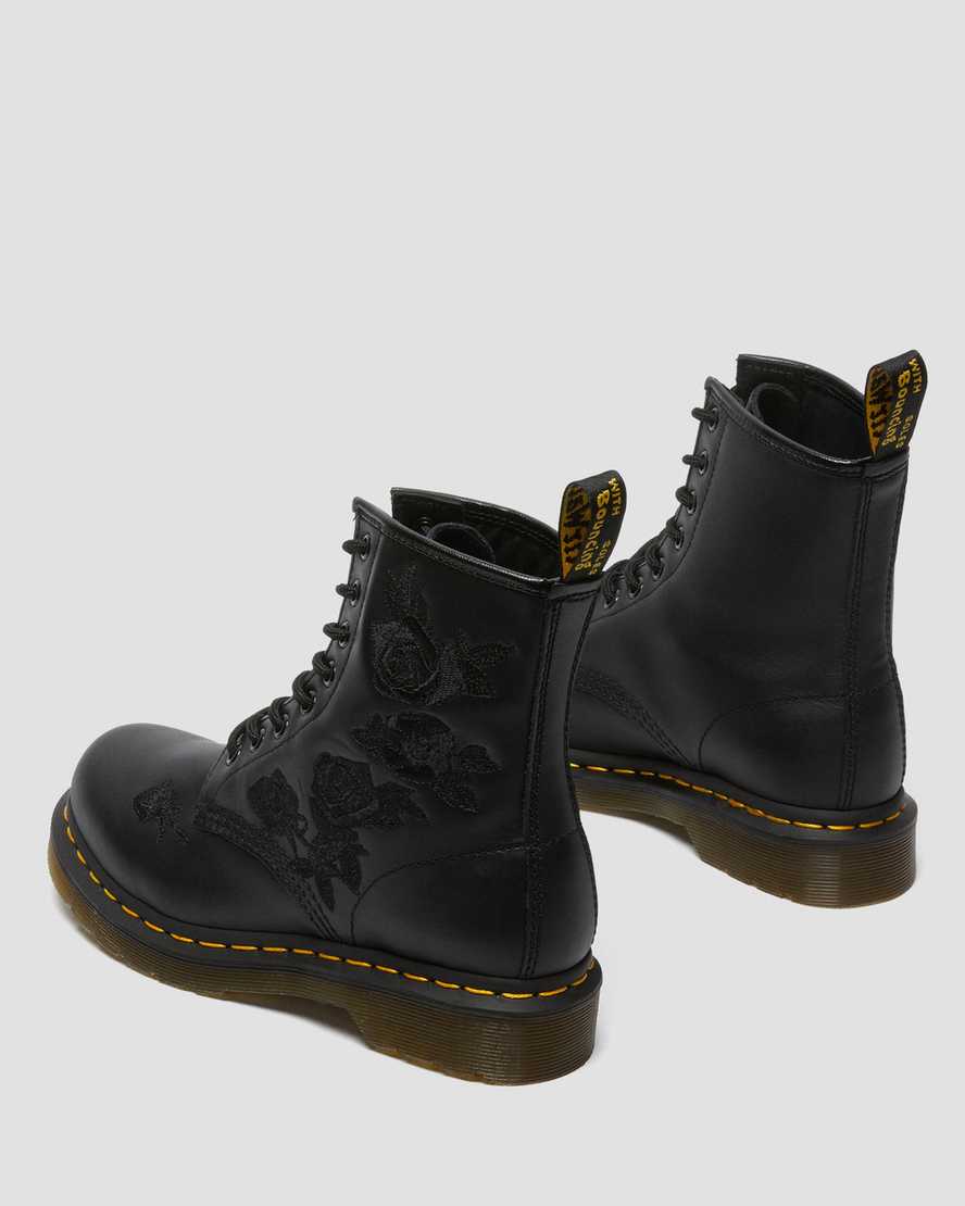 stivali casual da donna dr martens 1460 vonda mono floral neri