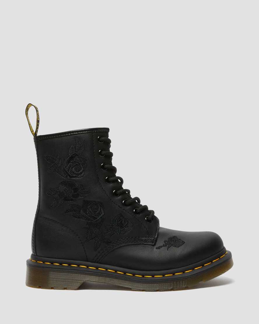 stivali casual da donna dr martens 1460 vonda mono floral neri
