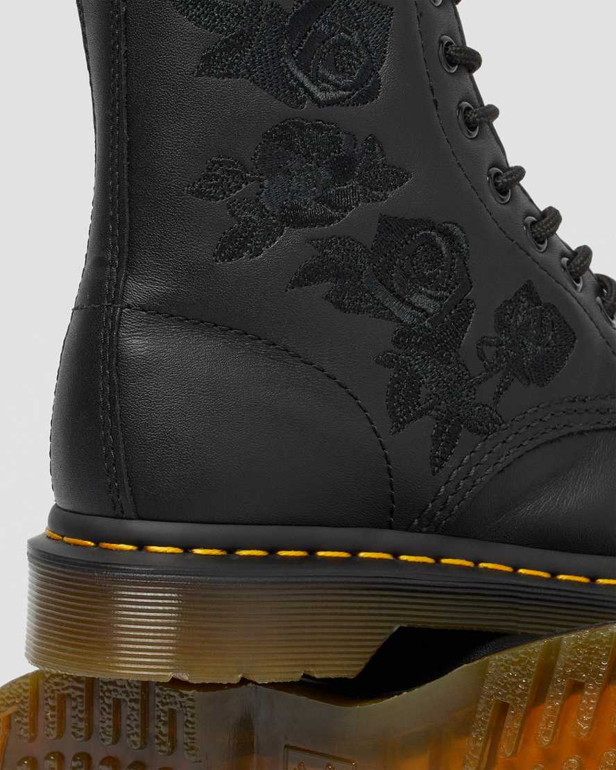 stivali casual da donna dr martens 1460 vonda mono floral neri