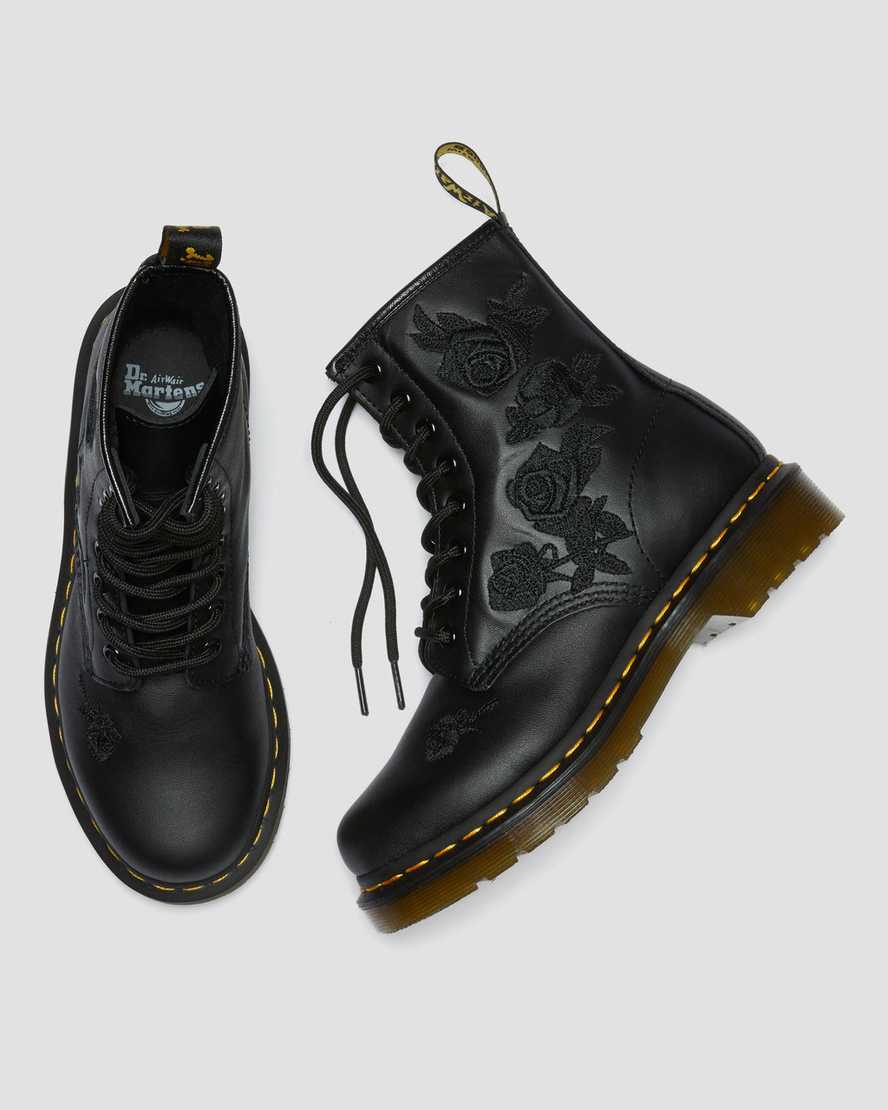 stivali casual da donna dr martens 1460 vonda mono floral neri
