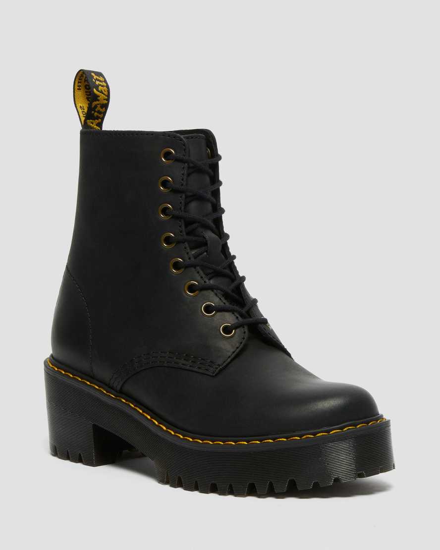 stivali con tacco dr martens shriver hi wyoming da donna neri