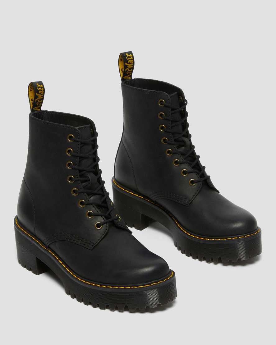 stivali con tacco dr martens shriver hi wyoming da donna neri