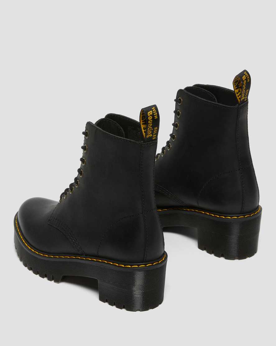 stivali con tacco dr martens shriver hi wyoming da donna neri