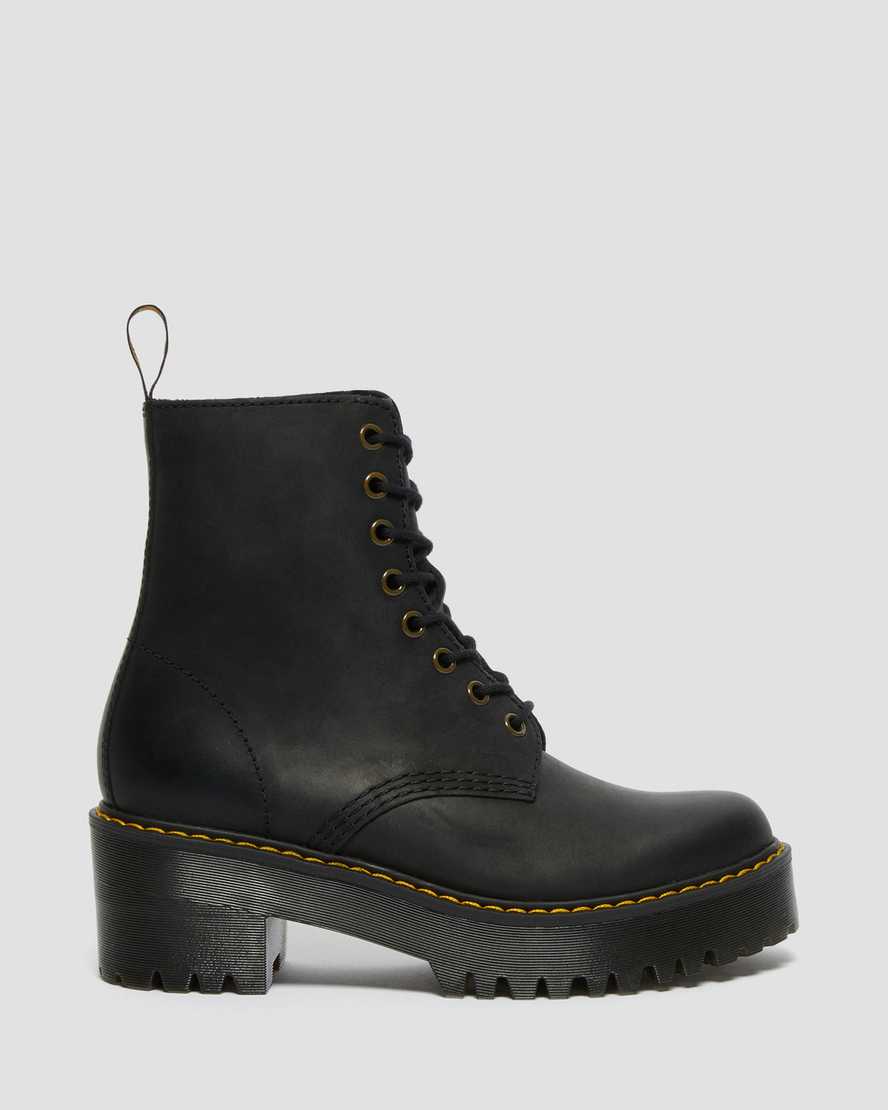 stivali con tacco dr martens shriver hi wyoming da donna neri