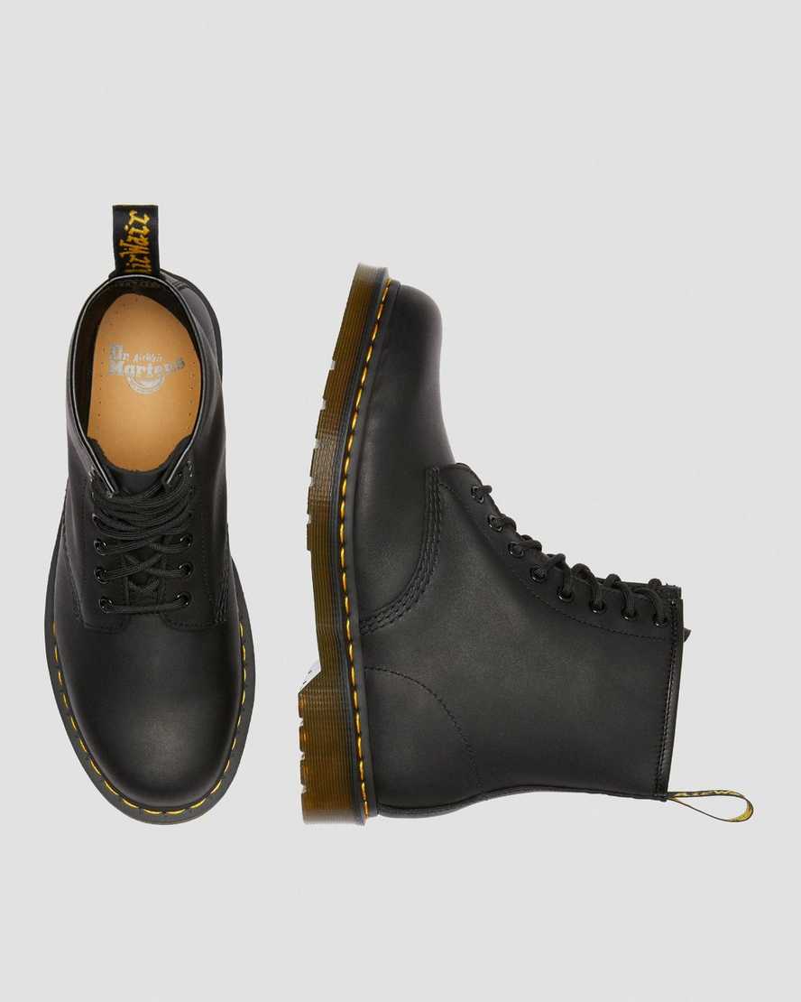 stivali con lacci dr martens 1460 greasy neri da donna