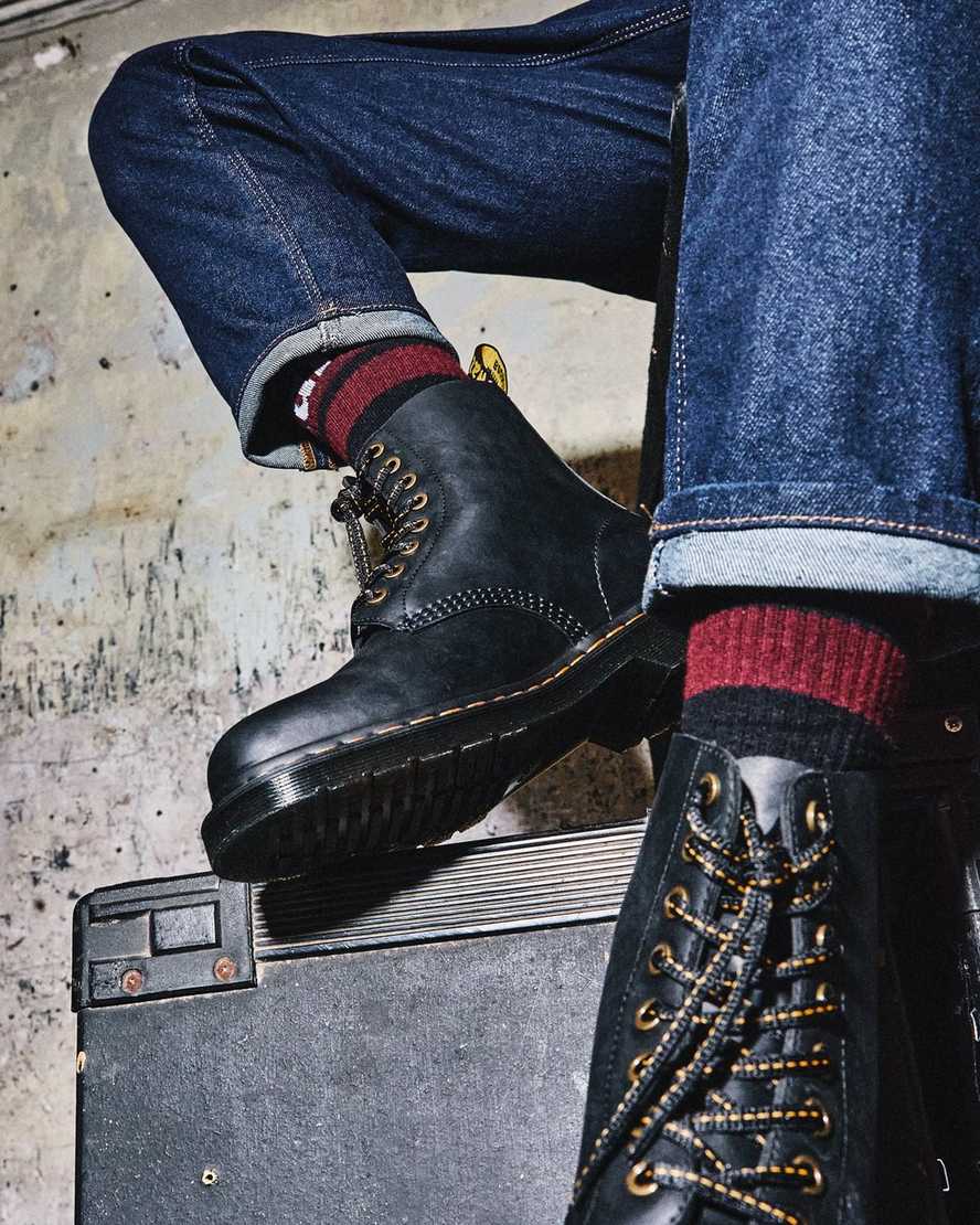 stivali con lacci dr martens 1460 pascal da donna neri