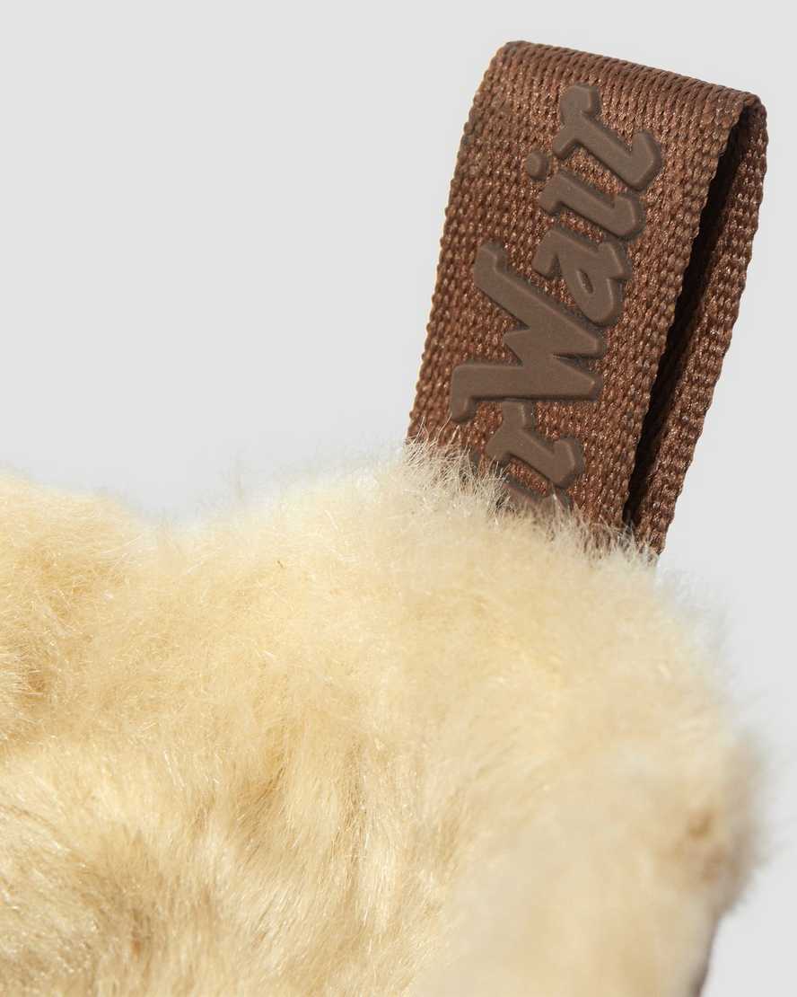 stivali da donna dr martens 1460 dms wintergrip foderati in pelliccia sintetica colore marrone scuro