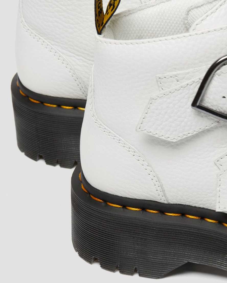 stivali con plateau da donna dr martens devon heart bianchi