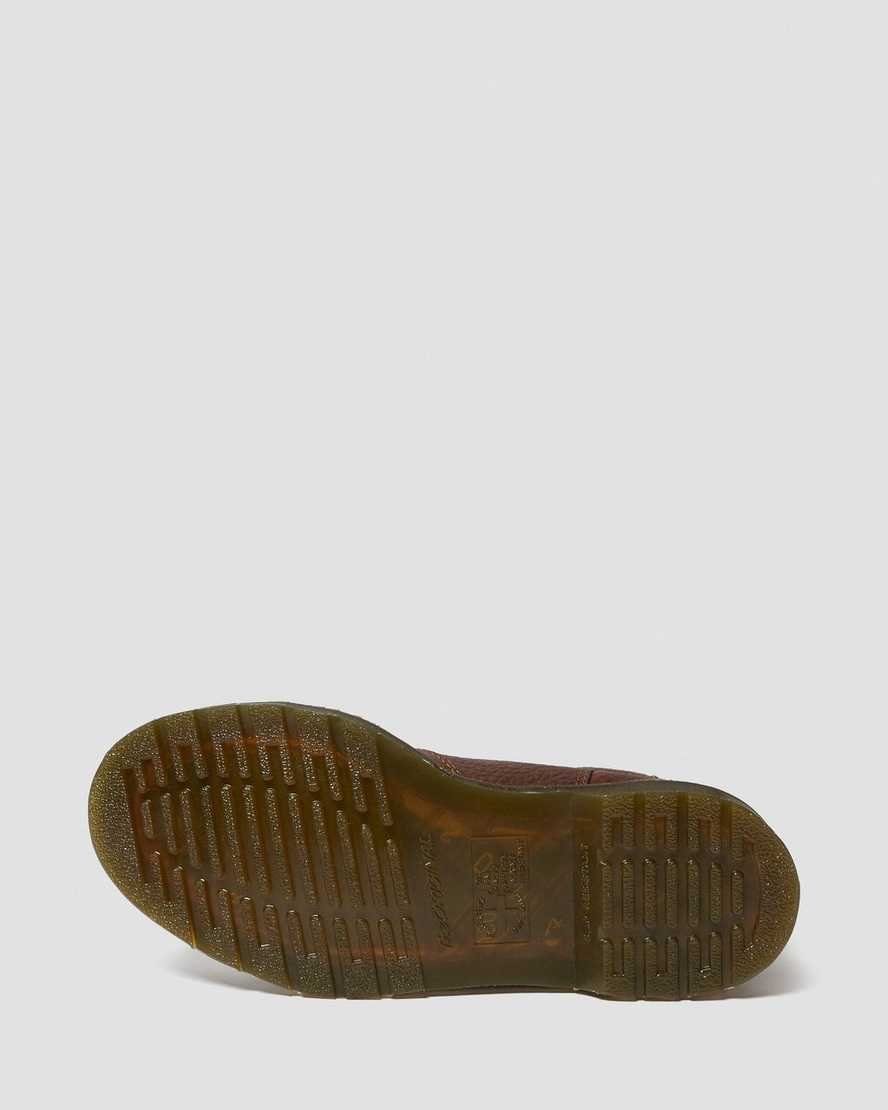stivali da lavoro da donna dr. martens arbor con punta in acciaio marroni
