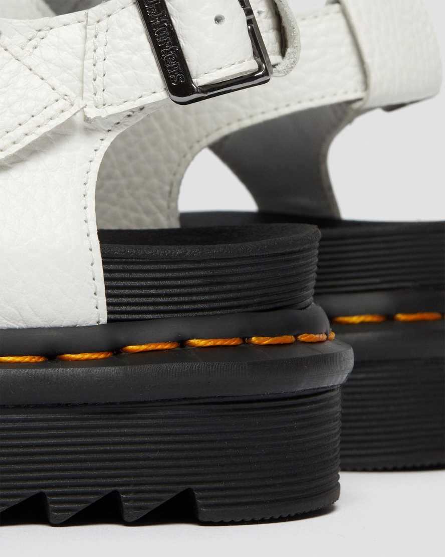 sandali con cinturino e cerniera dr martens olson da donna bianchi