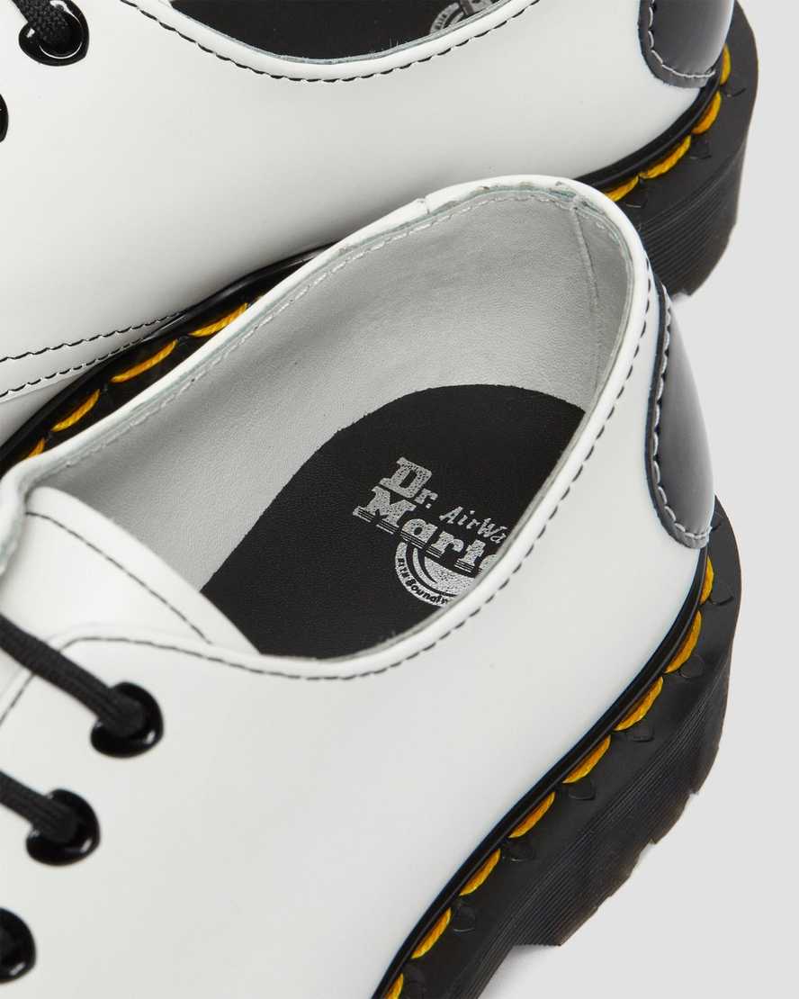 scarpe oxford da donna dr martens 1461 hearts smooth patent bianche e nere