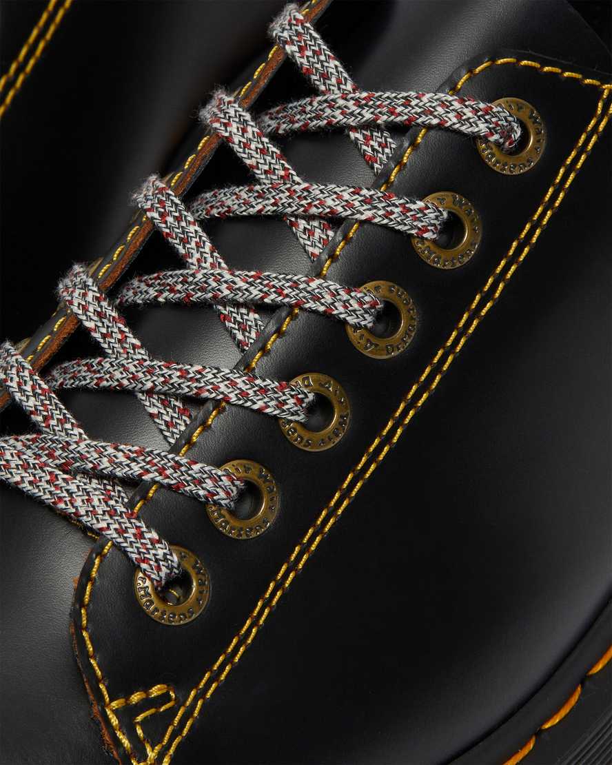 scarpe con plateau da donna dr martens collier nere con lacci fino alla punta