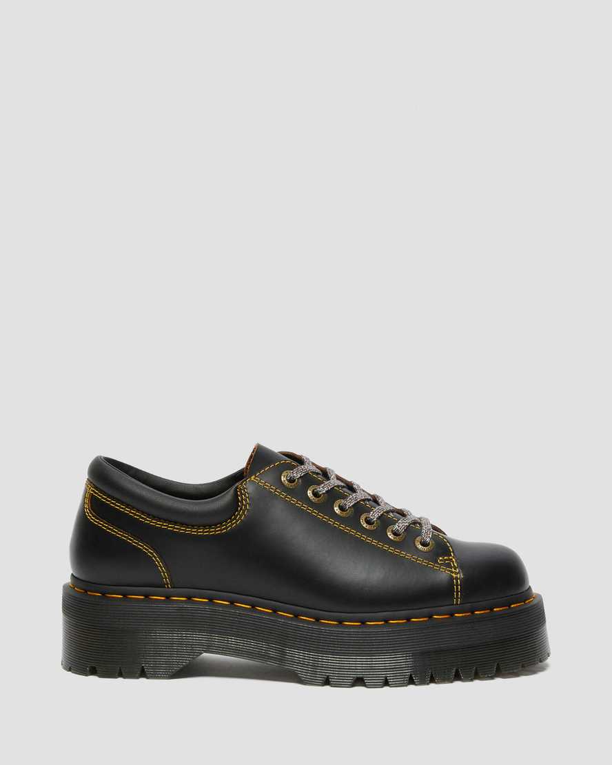 scarpe con plateau da donna dr martens collier nere con lacci fino alla punta