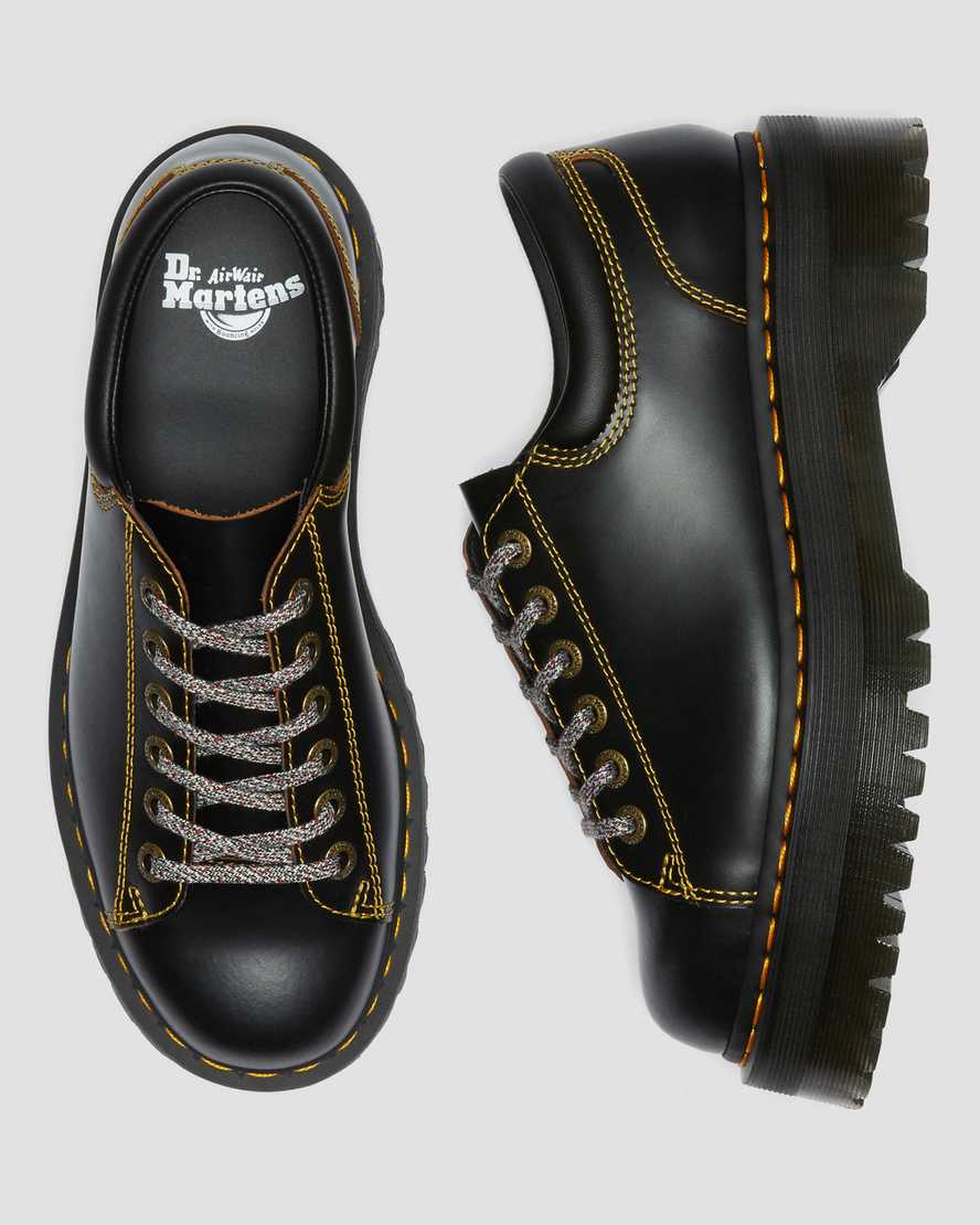 scarpe con plateau da donna dr martens collier nere con lacci fino alla punta